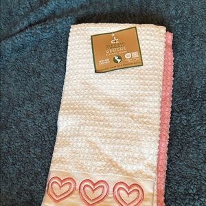Deborah Connolly Designs Heart Embroidered Kitchen Towel